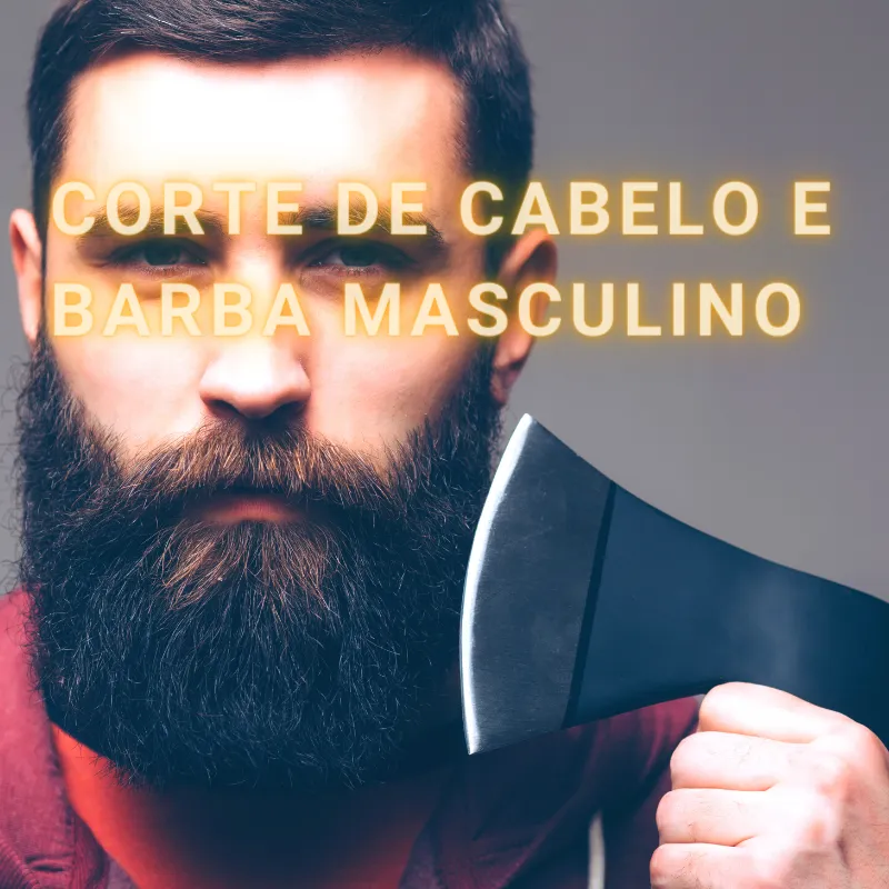 CORTE DE CABELO E BARBA MASCULINO